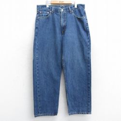 W36★古着 リーバイス Levis 550 メンズ コットン 紺 ネイビー デニム 25sep06 中古 ボトムス ジーパン Gパン ロング パンツ