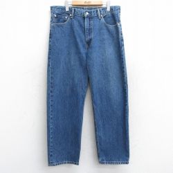 W36★古着 リーバイス Levis 550 メンズ コットン 紺 ネイビー デニム 25sep06 中古 ボトムス ジーパン Gパン ロング パンツ