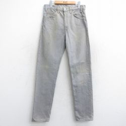 W32★古着 リーバイス Levis 505 メンズ 90年代 90s コットン USA製 グレー デニム 【spe】 25sep06 中古 ボトムス ジーパン Gパン ロング パンツ