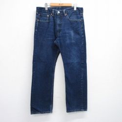 W35★古着 ジーンズ リーバイス Levis 505 メンズ コットン 濃紺 ネイビー デニム 25sep19 中古 ボトムス ジーパン Gパン ロング パンツ