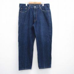W38★古着 ジーンズ リーバイス Levis 550 メンズ コットン 濃紺 ネイビー デニム 25sep19 中古 ボトムス ジーパン Gパン ロング パンツ