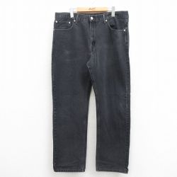 W38★古着 ジーンズ Levis リーバイス 505 メンズ コットン 黒 ブラック デニム 25sep30 中古 ボトムス ジーパン Gパン ロング パンツ