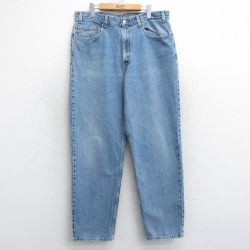 W38★古着 リーバイス Levis 550 メンズ 00年代 00s ヒゲ テーパード コットン 紺 デニム【spe】 25nov20