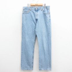 W35★古着 ジーンズ Levis リーバイス 505 メンズ 90年代 90s コットン USA製 紺 デニム 25nov25