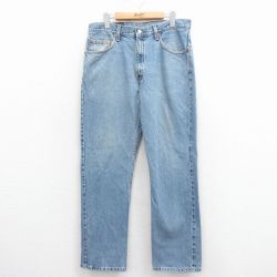 W34★古着 ジーンズ Levis リーバイス 505 メンズ コットン 紺 デニム 25nov25