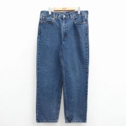 W35★古着 ジーンズ Levis リーバイス 550 メンズ テーパード コットン 紺 デニム 25nov25