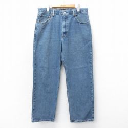 W36★古着 ジーンズ Levis リーバイス 550 メンズ ヒゲ コットン 紺 デニム 26jan28