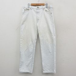 W36★古着 ジーンズ Levis リーバイス 505 メンズ 90年代 90s コットン USA製 白 デニム 26feb17