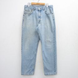 W34★古着 ジーンズ Levis リーバイス 550 メンズ コットン 薄紺 デニム 26mar24