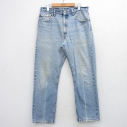 リーバイス505 90s ジーンズ ヒゲ ネイビー W34 | 古着