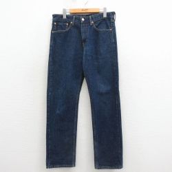 W33★古着 ジーンズ Levis リーバイス 505 メンズ コットン 濃紺 デニム 26apr07