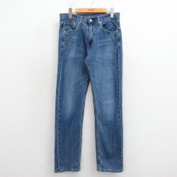 リーバイス505 ジーンズ ヒゲ ネイビー W32 | 古着