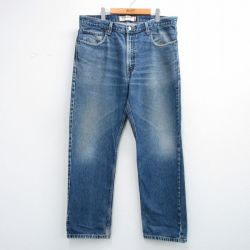 W39★古着 ジーンズ Levis リーバイス 505 メンズ ヒゲ コットン ネイビー デニム【spe】 26may13