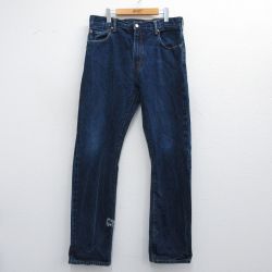 W36★古着 ジーンズ Levis リーバイス 517 メンズ ブーツカット コットン 濃紺 ネイビー デニム 25may09 中古 ボトムス ジーパン Gパン ロング パンツ