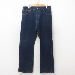 W35★古着 ジーンズ Levis リーバイス 517 メンズ ブーツカット コットン 紺 ネイビー デニム 25jun20 中古 ボトムス ジーパン Gパン ロング パンツ