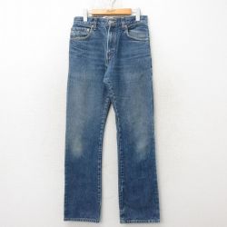【20%OFF】W31★古着 ジーンズ Levis リーバイス 517 メンズ ヒゲ コットン 紺 ネイビー デニム 25jun20 中古 ボトムス ジーパン Gパン ロング パンツ