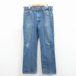 W36★古着 ジーンズ Levis リーバイス 517 メンズ 90年代 90s ブーツカット USA製 紺 デニム【spe】 26feb10