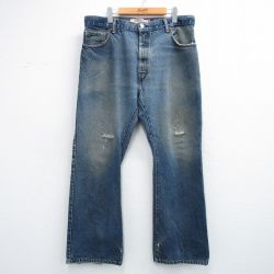 リーバイス517 フレアジーンズ ヒゲ ネイビー W38 | 古着