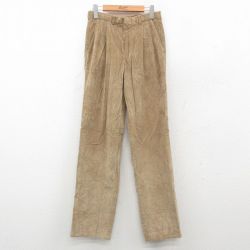 【50%OFF】W29★古着 COTLER コーデュロイ パンツ メンズ 80年代 80s コットン USA製 ベージュ系 カーキ 24dec05 中古 ボトムス ロング