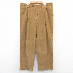 【20%OFF】W42★古着 エルエルビーン LLBEAN コーデュロイ パンツ メンズ 00年代 00s 太畝 大きいサイズ コットン 茶 ブラウン 25jan28 中古 ボトムス ロング