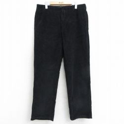 W36★古着 ラルフローレン Ralph Lauren ブランド コーデュロイ パンツ メンズ 90年代 90s 太畝 コットン イタリア製 黒 ブラック 【spe】 25feb15 中古 ボトムス ロング