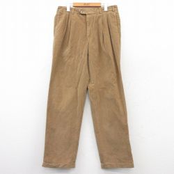 【50%OFF】W34★古着 コーデュロイ パンツ メンズ 80年代 80s タロン ベージュ カーキ 25feb22 中古 ボトムス ロング