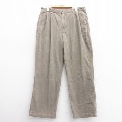 【20%OFF】W36★古着 コーデュロイ パンツ メンズ コットン ベージュ カーキ 25mar04 中古 ボトムス ロング
