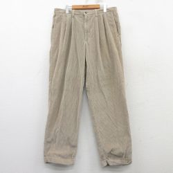 W37★古着 ドッカーズ コーデュロイ パンツ メンズ 00年代 00s 太畝 ベージュ カーキ 25mar08 中古 ボトムス ロング
