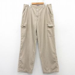 【50%OFF】W37★古着 チャップス カーゴ コーデュロイ パンツ メンズ コットン ベージュ カーキ 25mar08 中古 ボトムス ロング