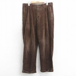 W36★古着 ドッカーズ コーデュロイ パンツ メンズ 太畝 茶 ブラウン 25mar25 中古 ボトムス ロング