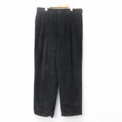 【20%OFF】W37★古着 JOSABANK コーデュロイ パンツ メンズ 太畝 コットン 黒 ブラック 25mar25 中古 ボトムス ロング