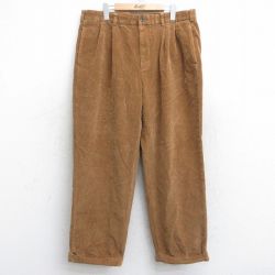 W36★古着 ブルックスブラザーズ BROOKS BROTHERS ブランド コーデュロイ パンツ メンズ 00年代 00s 太畝 コットン 茶系 ブラウン 25sep13 中古 ボトムス ロング