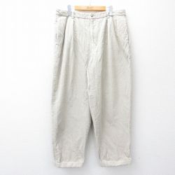 W38★古着 ノーティカ NAUTICA ブランド コーデュロイ パンツ メンズ 90年代 90s 太畝 コットン ベージュ カーキ 【spe】 25sep18 中古 ボトムス ロング