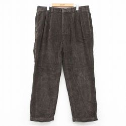 W38★古着 ブルックスブラザーズ BROOKS BROTHERS コーデュロイ パンツ メンズ 00年代 00s 太畝 こげ茶 ブラウン 25sep18 中古 ボトムス ロング