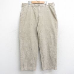 W38★古着 エルエルビーン LLBEAN コーデュロイ パンツ メンズ 00年代 00s 太畝 コットン 薄ベージュ カーキ 25sep26 中古 ボトムス ロング