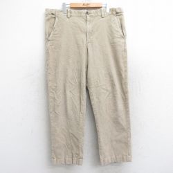 W38★古着 エルエルビーン LLBEAN コーデュロイ パンツ メンズ 00年代 00s 太畝 薄ベージュ カーキ 25sep26 中古 ボトムス ロング
