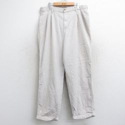 W38★古着 ラルフローレン Ralph Lauren チャップス ブランド コーデュロイ パンツ メンズ 90年代 90s 太畝 コットン 薄グレー系 【spe】 25sep26 中古 ボトムス ロング