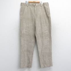 W38★古着 エルエルビーン LLBEAN コーデュロイ パンツ メンズ 00年代 00s 太畝 コットン ベージュ カーキ 25oct04 中古 ボトムス ロング
