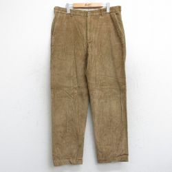 W35★古着 ブルックスブラザーズ BROOKS BROTHERS ブランド コーデュロイ パンツ メンズ 00年代 00s 太畝 茶系 ブラウン 25oct04 中古 ボトムス ロング