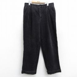 W35★古着 バナナリパブリック BANANA REPUBLIC ブランド コーデュロイ パンツ メンズ 00年代 00s 太畝 コットン 濃茶 ブラウン 25oct04 中古 ボトムス ロング
