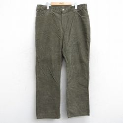 W38★古着 ディッキーズ Dickies コーデュロイ パンツ メンズ 80年代 80s タロン 濃緑 グリーン 【spe】 25oct04 中古 ボトムス ロング