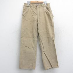 W32★古着 オールドネイビー OLD NAVY ペインター コーデュロイ パンツ メンズ コットン ベージュ カーキ 25oct04 中古 ボトムス ロング