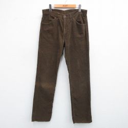 W34★古着 リーバイス Levis 519 コーデュロイ パンツ メンズ 80年代 80s タロン 濃茶 ブラウン 25oct15 中古 ボトムス ロング