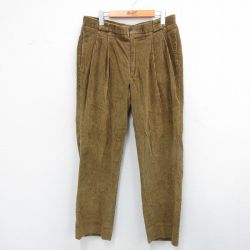 W34★古着 コーデュロイ パンツ メンズ 90年代 90s 太畝 USA製 茶 ブラウン 25oct15 中古 ボトムス ロング