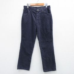 W32★古着 ラスラー コーデュロイ パンツ メンズ 80年代 80s USA製 タロン 紺 ネイビー 25oct15 中古 ボトムス ロング