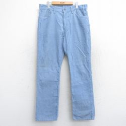 W36★古着 リーバイス Levis コーデュロイ パンツ メンズ 80年代 80s タロン 薄紺 ネイビー 【spe】 25oct25 中古 ボトムス ロング