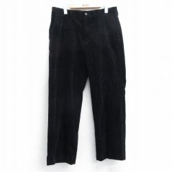 W35★古着 ラルフローレン Ralph Lauren ブランド コーデュロイ パンツ メンズ 90年代 90s 太畝 黒 ブラック 【spe】 25oct31 中古 ボトムス ロング