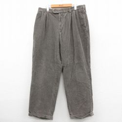 W36★古着 ペリーエリス コーデュロイ パンツ メンズ 00年代 00s 太畝 コットン グレー系 25dec20