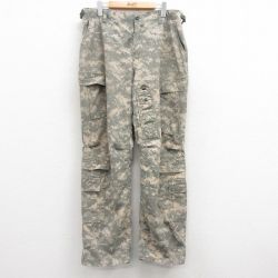 W38★古着 ミリタリー カーゴ パンツ メンズ 00年代 00s コンバット デジタルカモ USA製 グレー 迷彩 25feb03 中古 ボトムス ロング
