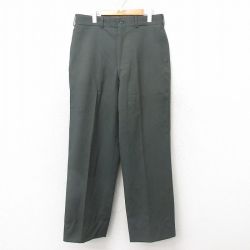 W34★古着 ビンテージ ミリタリー パンツ メンズ 60年代 60s ウール 濃緑 グリーン 25feb12 中古 ボトムス ロング